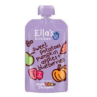 Ella's Kitchen Sød Kartoffel, Græskar, Æble og Blåbær 4 mdr. - 120 g.