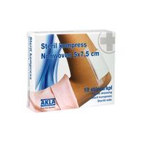 Akla Steril Kompres - Nonwoven - 5 x 7,5 cm - 10 stk