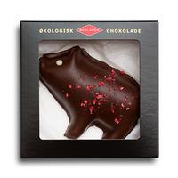 Økoladen Marcipangris m hindbær mørk chokolade Ø - 45 g