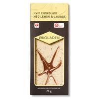 Økoladen Chokolade hvid lemon/lakrids Ø