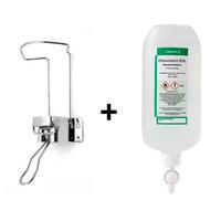 Ceduren håndsprit + dispenser i rustfrit stål - 1 sæt