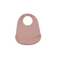 Tiny Tot hagesmæk i silikone - støvet rosa