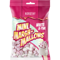Nordthy Mini Marshmallows Hvid/pink - 160  g