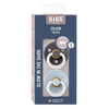 BIBS Colour GLOW Latex Iron/Baby Blue 2 pak - Flere størrelser