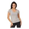 Boody Women's V-Neck T-Shirt, lysegrå