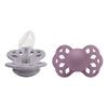 BIBS Infinity Silicone Anatomisk Fossil Grey/Mauve 2 pak - Flere størrelser - Str. 2