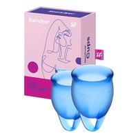 Satisfyer Feel Confident Menstruationskop, Dark Blue - 2 stk.