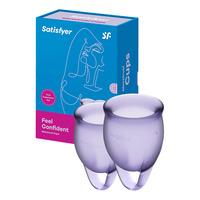 Satisfyer Feel Confident Menstruationskop, Purple - 2 stk.