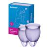 Satisfyer Feel Confident Menstruationskop, Purple - 2 stk.