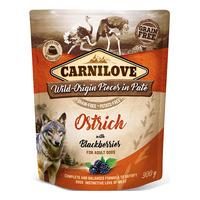 Carnilove Pouch Pate vådfoder m. struds & brombær - 300g.