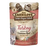 Carnilove Cat Pouch vådfoder m. kalkun & baldrian - 85 g.
