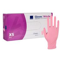 Abena Classic Sensitive Engangshandsker, Pink, Nitril, Pudderfri - Flere størrelser - 100 stk.