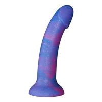 Baseks Silikone Dildo, Blue Galaxy - 18 cm.