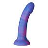 Baseks Silikone Dildo, Blue Galaxy - 18 cm.