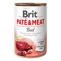Brit Pate & Meat vådfoder m. oksekød - 400 g.