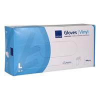 Abena vinylhandske L m. pudder - 100 stk.