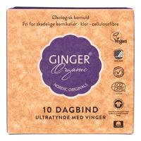 Ginger Organic dagbind m. vinger - 10 stk