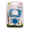 Barnets Favorit luftsutter silikone 0-6 mdr. - Blå/Hvid - 2 stk.