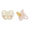 Hevea Sut, 3-36 mdr, Ortodontisk, Powder Pink & Milky White - 2 stk.