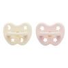 Hevea Sut, 3-36 mdr, Ortodontisk, Powder Pink & Milky White - 2 stk.