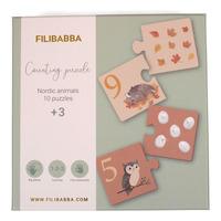 Filibabba Tælle puslespil - Nordiske dyr - 1 stk.