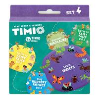 TIMIO Disc Set 4 -  Børnesange, eventyr,  dinosaurer og små insekter - 1 stk.