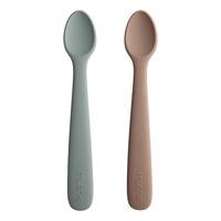 Mushie Silikone Skeer Stone/Cloudy Mauve - 2 stk.