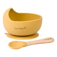 SARO BABY Nordic Wave Spisesæt - Mustard - 1 stk.
