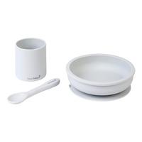 SARO BABY Silicone Spisesæt - Gray - 1 stk.