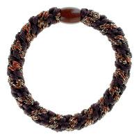 By Stær Hårelastik Sort/Brun/Guld Glitter - 1 stk.