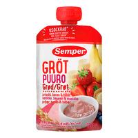 Semper Frugtgrød m. Jordbær, Banan & Blåbær 6 mdr. - 120 g.