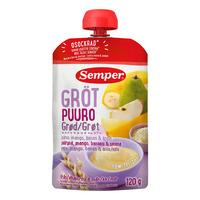Semper Frugtgrød m. Pære, Mango, Banan & Æble 6 mdr. - 120 g.