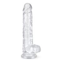 Addiction Jelly Dildo with balls - 19 cm.