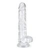 Addiction Jelly Dildo with balls - 19 cm.