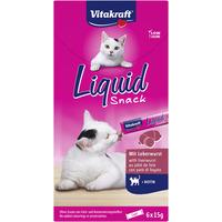 Vitakraft Cat Liquid Snack med lever og Biotin - 6x15 g.