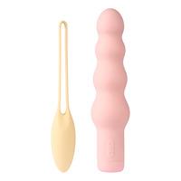 Amaysin Beaded Dildo og Bækkenbundskugle Pleasure Sæt - 55 g.