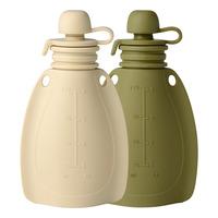 Mininor Smoothieflaske Blød Kanin/Mosgrøn 2 stk. - 120 ml.