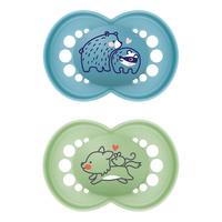 MAM Original Silikone Sut Blå/Grøn 16-36 mdr. - 2 stk.