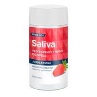 Nycodent Saliva Jordbær - 100 sugetabl.