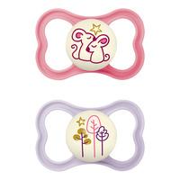 MAM Air Night Silikone Pink/Lilla 16-36 mdr. - 2 stk.