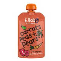 Ella's Kitchen Gulerod, Ærter og Pære 4+ mdr. Ø - 120 g.