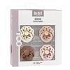 BIBS Boheme Latex Ivory/Blush/Woodchuck/Blossom 4 pak - Flere størrelser - Str. 2