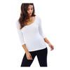 Boody 3/4 Sleeve Top, hvid - L