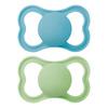 MAM Air Silikone Sut Blå/Grøn 6-16 mdr. - 2 stk.