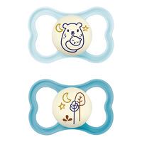 MAM Air Night Silikone Sut Blå 6-16 mdr. - 2 stk.