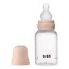 BIBS Baby Bottle Round Silicone 150 ml Slow Flow Blush - 1 stk.