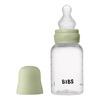 BIBS Baby Bottle Round Silicone 150 ml Slow Flow Sage - 1 stk.