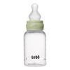 BIBS Baby Bottle Round Silicone 150 ml Slow Flow Sage - 1 stk.