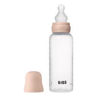 BIBS Baby Bottle Round Silicone 270 ml Medium Flow Blush - 1 stk.
