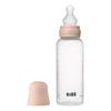 BIBS Baby Bottle Round Silicone 270 ml Medium Flow Blush - 1 stk.